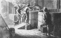 Afbeelding  een bierbrouwerij in 1700